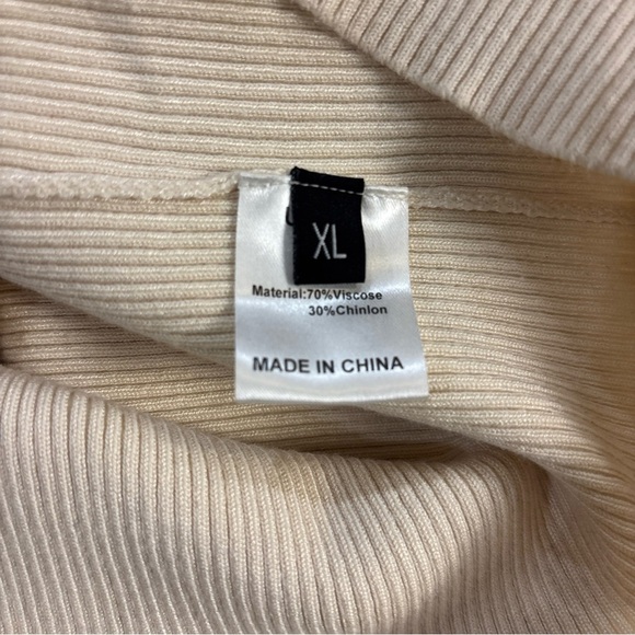 Elegant Cream Turtleneck Dress - Picture 8 of 8